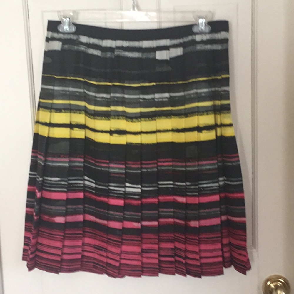 Pleated silk skirt